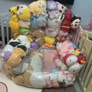 COD ปลอกเก้าอี้เก็บตุ๊กตา PVC ใส 150L/180L ถุงเก็บของเล่นเด็ก เก็บหมอนผ้าห่ม ประหยัดพื้นที่