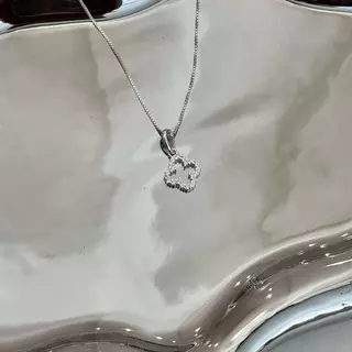 🤎แถม ต่างหูเงินแท้ 1 คู่🤎 Minny Necklace | สร้อยคอเงินแท้ 92.5% โคลเวอร์ มินนี่ | เงินแท้92.5% งานช่างไทย