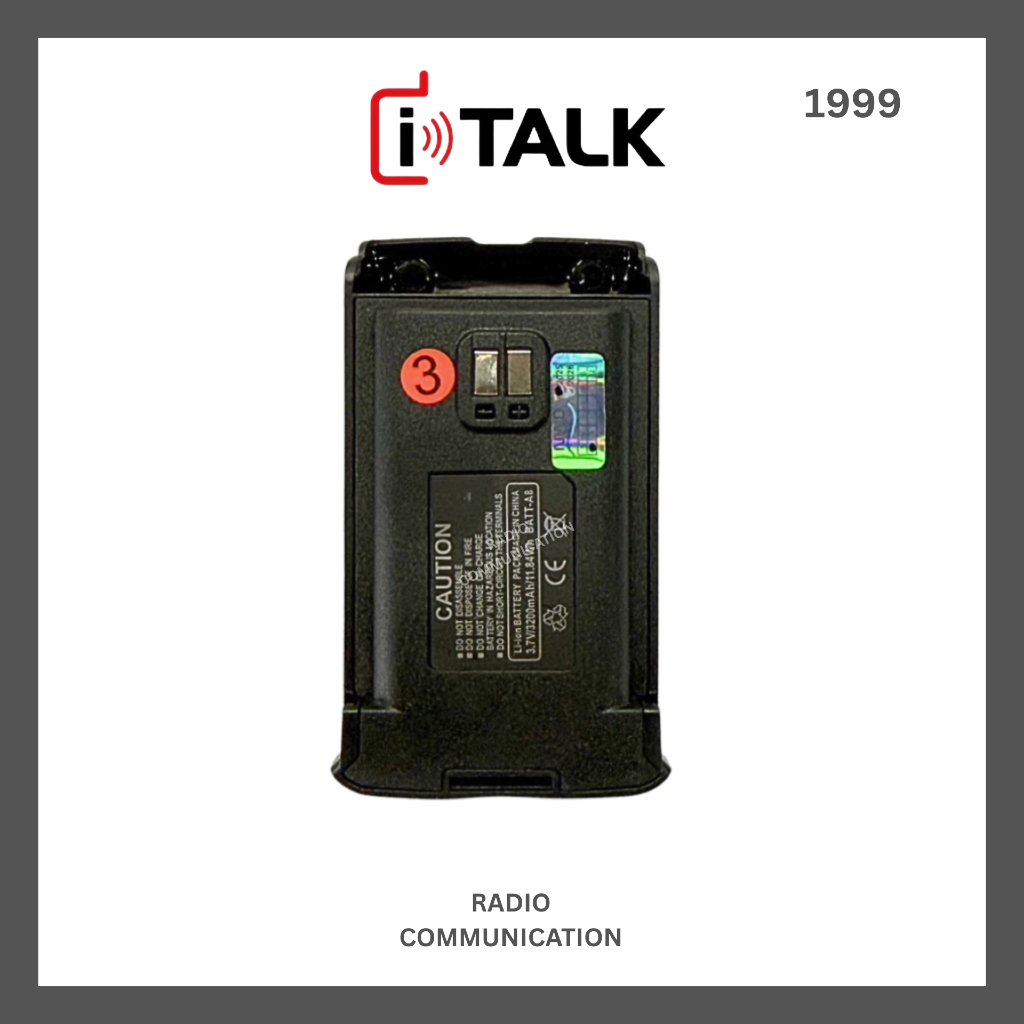 แบตเตอรี่วิทยุสื่อสาร ITALK 1999 Li-ion Battery 3.7V 3,200 mAh 11.84wH