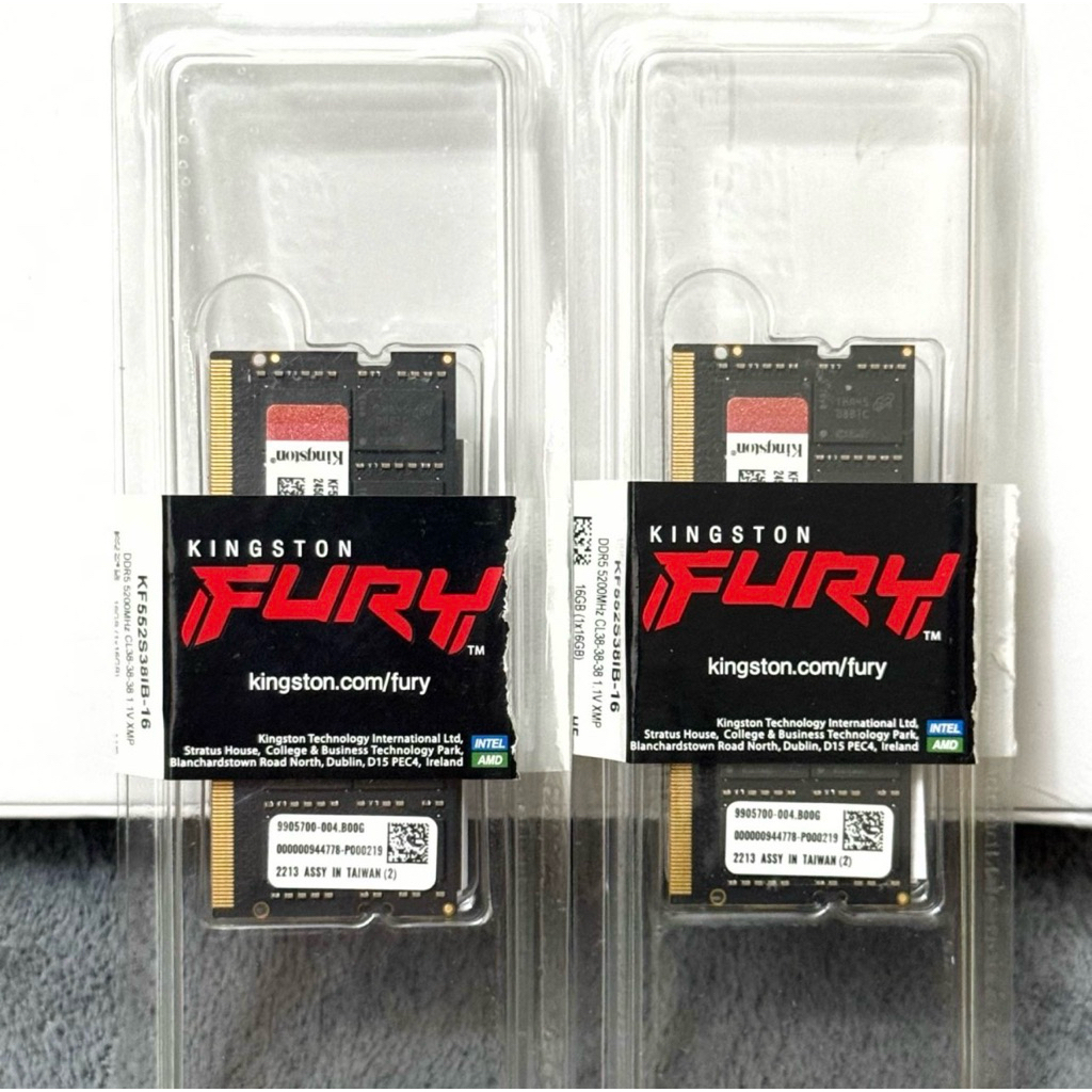 RAM NOTEBOOK RAM DDR5 16G มี2ตัว RAM NOTEBOOK DDR5 Kingston FURY RAM 32gb
