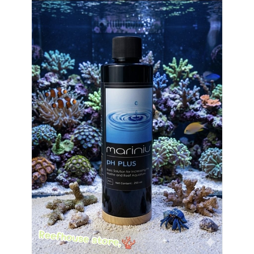 Marinium pH Plus 265ml. แร่ธาตุปรับเพิ่ม pH ของน้ำ 1-2 ฝา (10 ml.) ต่อน้ำ 190 ลิตร