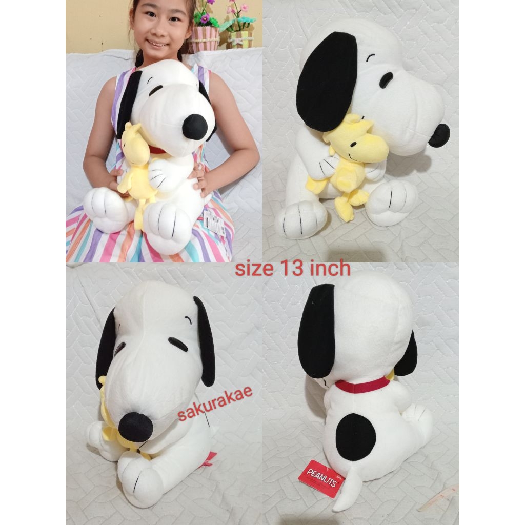 (พร้อมส่ง) ตุ๊กตามือสอง สนูปปี้ snoopy Charlie Brown ชาลีรบราวน์ ตัวใหญ่ ไซส์กอด งานลิขสิทธิ์แท้