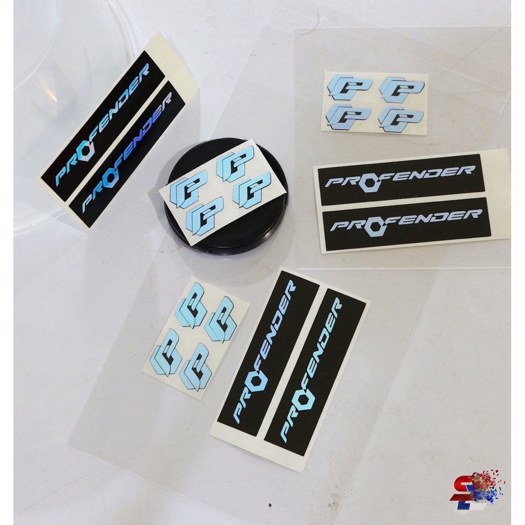 NEW สติ๊กเกอร์แต่งโช๊ค profender ครบชุด สีโครมเงา สีรุ้ง สวย สำหรับโช๊คคู่ ราคา ถูกที่สุด ดีลบีเคเค แกลเลอรีภาพที่ 2