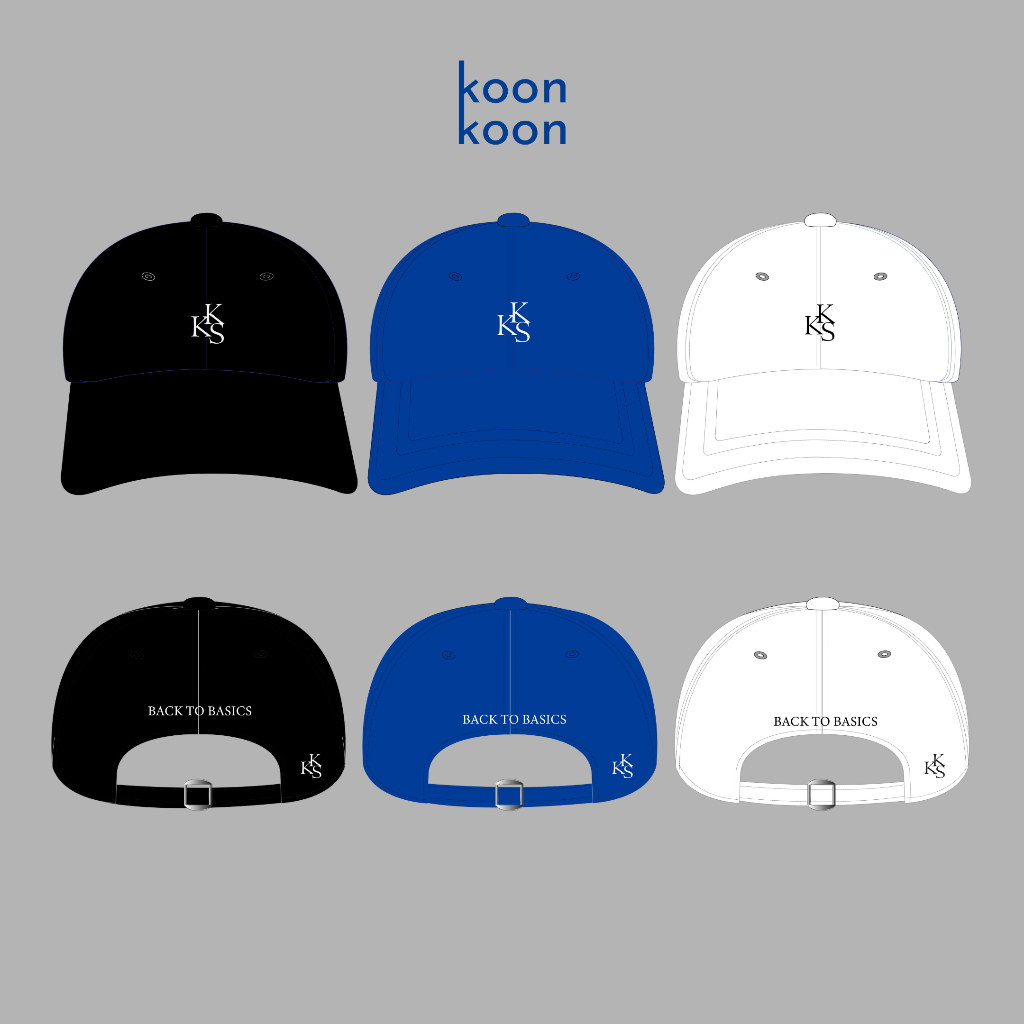 KOON KOON หมวกกันแดด ปักลาย KKS ทรงสวย มีสายปรับขนาดได้ ทรงสวย