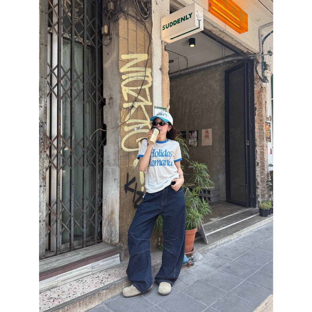 Holiday tee เสื้อยืดจั๊มแขนผ้าสลาฟ สไตล์วินเทจ (ส่งด่วน) รูปที่ 2