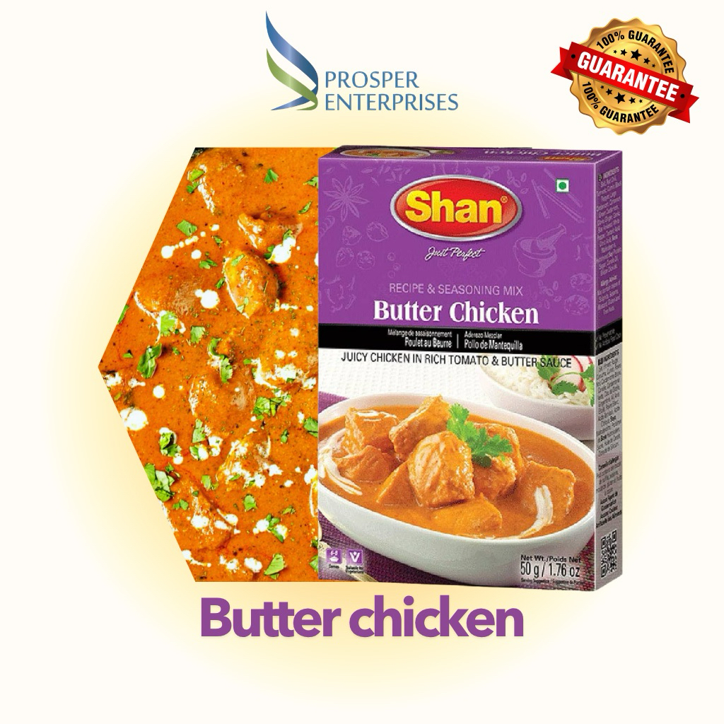 Shan Butter Chicken Masala 50g | ผงเครื่องเทศบัตเตอร์ชิคเก้น | แกงไก่อินเดีย  | Halal