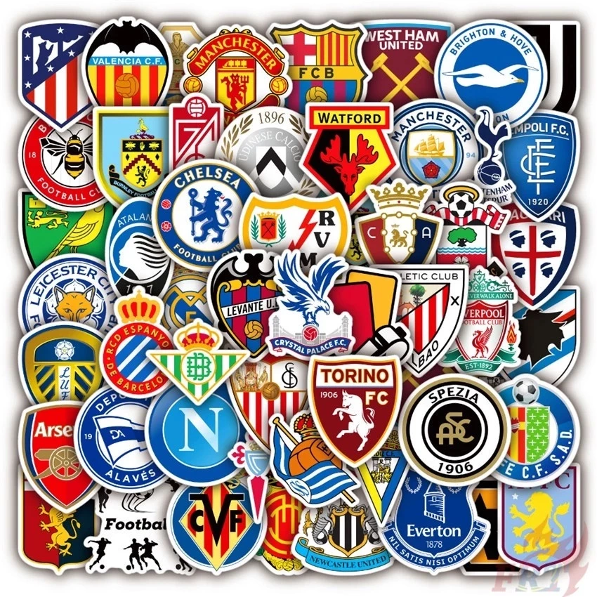 เข็มกลัดโลโก้ฟุตบอล ชุด Football LOGO (Fan made) ขนาด4.4 ซ.ม. แบบกลม