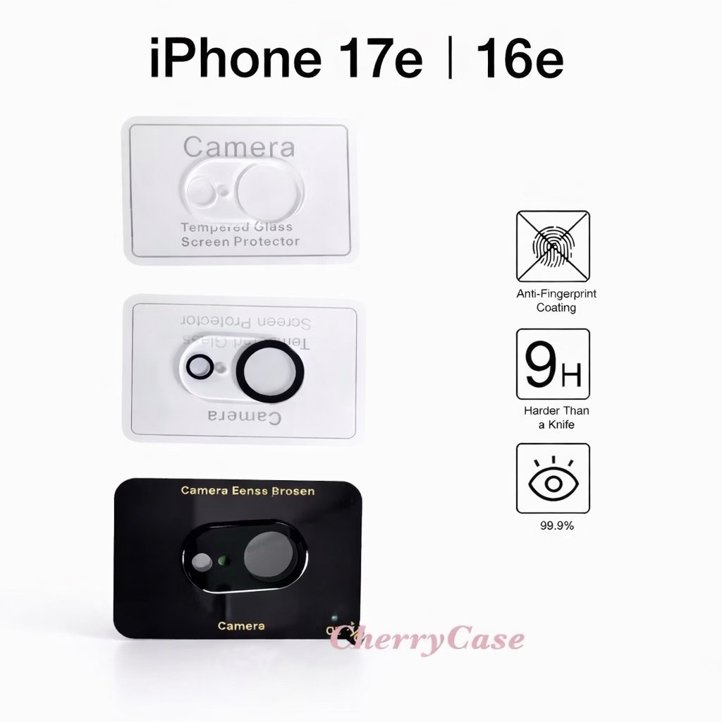 ฟิล์มติดเลนส์กล้อง สำหรับ ไอโฟน iPhone 17e 16e ตรงรุ่น  ฟิล์มป้องกันกล้อง 3 แบบ( พร้อมส่งจากไทย)