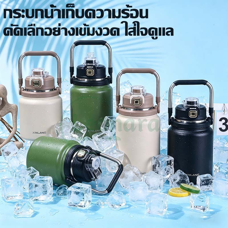 แก้วน้ำ เก็บอุณหภูมิ สแตนเลส316 แก้วเก็บความเย็น มีฝาปิด 1200/1500/1800ML แก้วน้ำ แก้วกาแฟ ทน ใช้ดี ใส่ร้อนเย็น พร้อมส่ง ราคา ถูกที่สุด ดีลบีเคเค แกลเลอรีภาพที่ 2