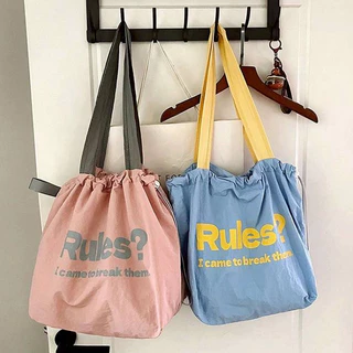 ส่งด่วน GUCSELECTED(B2597) กระเป๋าสะพายไหล่ผ้าร่มกันน้ำ สกีนRules?มี3สี