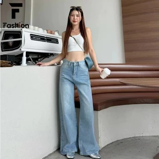 กางเกงยีนส์เอวสูง ทรงสวย ใส่แล้วขายาว 🦵 ทรงกระบอกใหญ่เกาหลี สไตล์ลิซ่า แมทง่าย ใส่ได้ทุกวัน ราคาถูกจริง