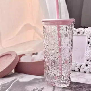Starbucks Blossom breeze glass Cold cup 500ml🌸แก้วstarbucks แก้วสตาร์บัคส์คอลซากุระ