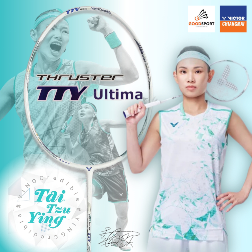 VICTOR ไม้แบดมินตัน รุ่น TK-TTY ULTIMA A 4U ฟรี! ขึ้นเอ็น+ ซองพรีเมี่ยม + ประกัน 6 เดือน