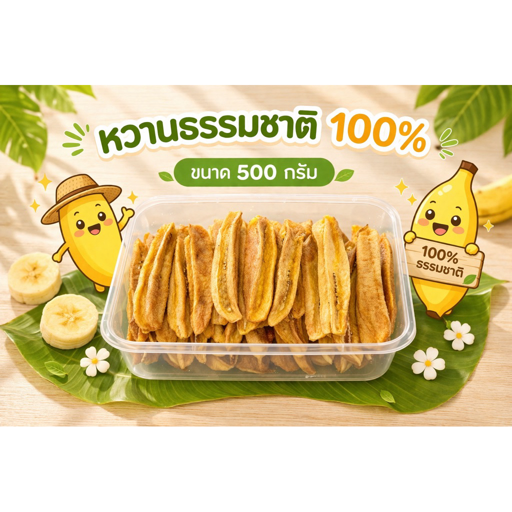 กล้วยแท่ง กล้วยหนึบ กล้วยสติ๊ก ธรรมชาติ 100% 5กิโล