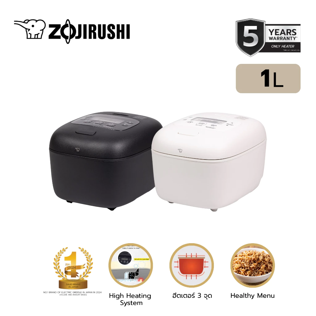 Zojirushi หม้อหุงข้าวไฟฟ้า ไมโครคอมพิวเตอร์ ความจุ 1 ลิตร รุ่น NL-EAQ10