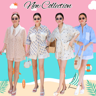 [ส่งฟรี] DAISY เซตสื้อเชิ้ตสั้นทรงโอเวอร์ไซส์มาคู่กับกางเกง …