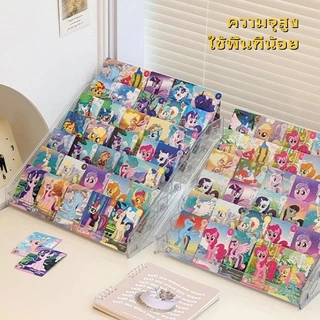 ที่วางโชว์การ์ด ชั้นวางโมเดล ชั้นวางอะคึริลิคใส แบบขั้นบันได การออกแบบที่เรียบง สีโปร่งใส สามารถวางยา/เครื่องสำอางได้