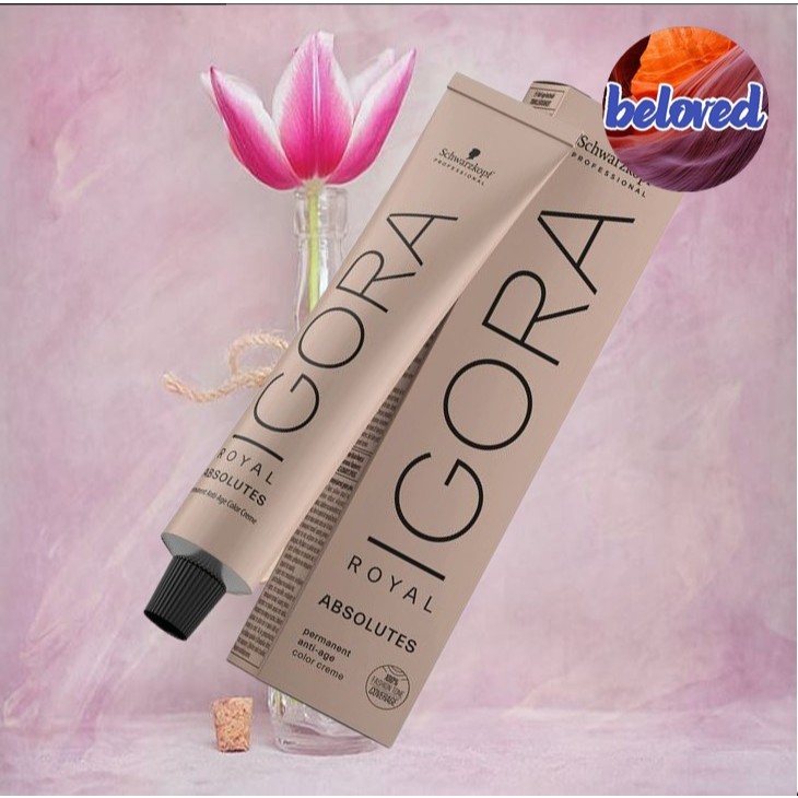 (ไม่แถมไฮ) Schwarzkopf Igora Royal Absolutes 60 ml สีสำหรับปิดผมขาว