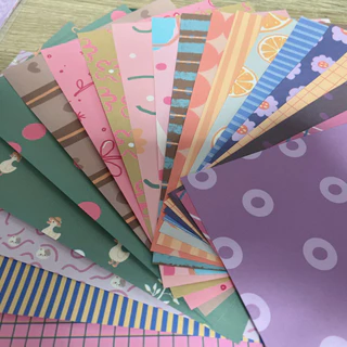 กระดาษโน้ตน่ารัก สีสันสดใส มินิมอล 20 แผ่น ขนาด A5 DIY แต่งไดอารี่ แต่ง journal kawaii พร้อมส่งจากไทย