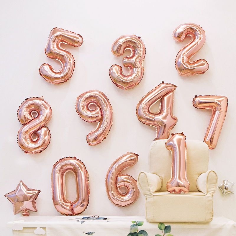 ลูกโป่งตัวเลข 0 - 9 ขนาด 16 และ 32 นิ้ว สีทอง (ส่งเร็วจากกรุงเทพ) ลูกโป่งอายุ ลูกโป่งฟอยล์ตัวเลข ฟอยล์เลข