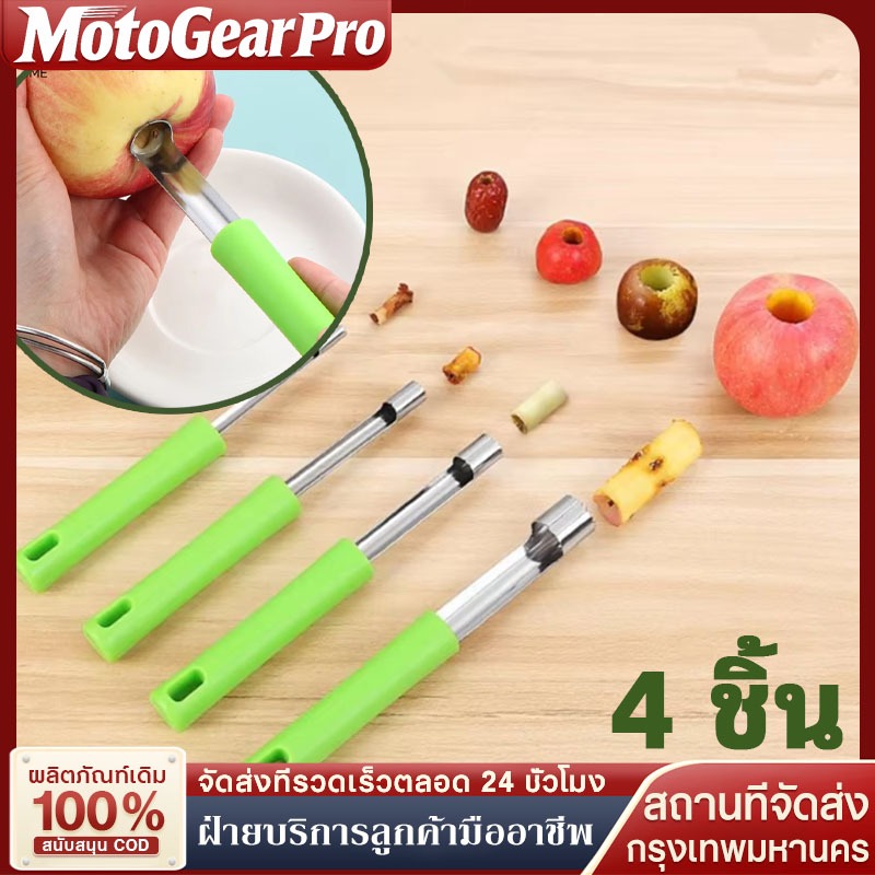 ชุดเครื่องมือคว้านเมล็ดผลไม้สแตนเลส 4 ชิ้น คว้านแกะมังคุด เงาะ ลำไย ลิ้นจี่ ได้หมด