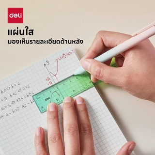 ชุดเรขาคณิต Deli รุ่น EH652 พร้อมวงเวียน ไม้บรรทัด ขนาด15cm (4 ชิ้น/เซ็ต)(คละสี/จำหน่าย 1 ชุด)