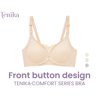 TENIKA เสื้อในให้นม บราแบบเปิดด้านหน้า Plus Size Nursing Bra สะดวก ผ้านิ่ม ไร้รอยต่อ เปิด-ปิดสะดวก Bra-103