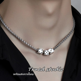 สร้อยคอลูกเต๋าแฟชั่น ละเอียดอ่อนมาก ใส่ได้ทั้งชายและหญิง นอก…