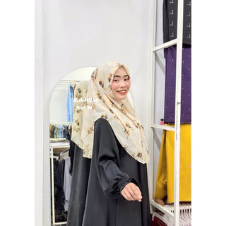 ฮิญาบสวมสำเร็จชีฟอง ทรงโค้ง หลังนางฟ้า ขนาดหลาสกู