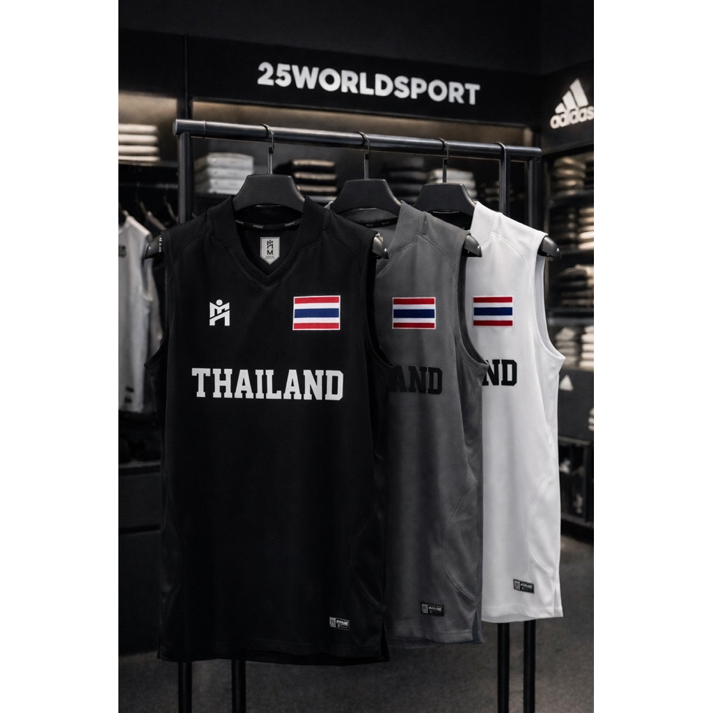เสื้อแขนนกุดไอมาเน่ พร้อมเฟกธงชาตและคาดอกไทยเเลนด์