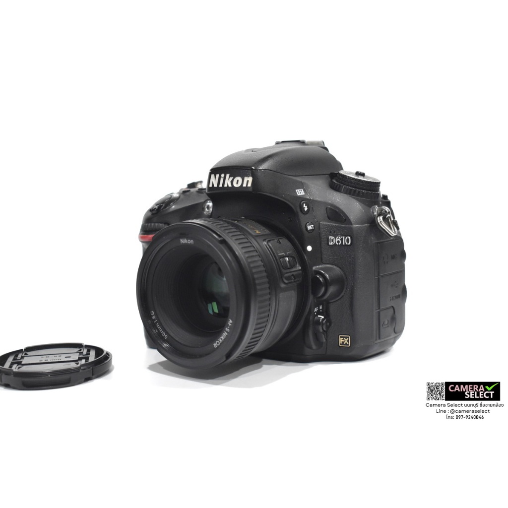 5.5!(มือสอง)📸กล้อง Nikon D610 + 50mm F1.8G สภาพสวย ชัตเตอร์34xxx ทำงานปกติเต็มระบบ ของครบกล่อง อดีตป
