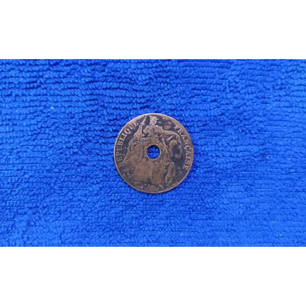 ( BK-611)  เหรียญ 1 เซนตฺ์ ( 1 Cent ) จากอินโดจีน ของฝรั่งเศส