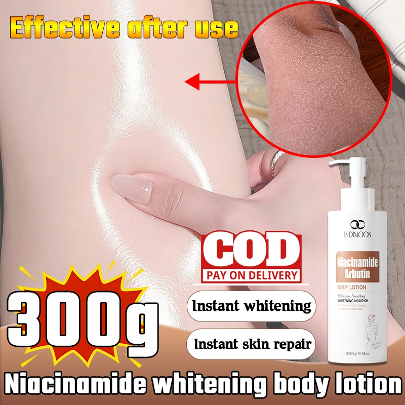 LYDIMOON Niacinamide 10% Essence Whitening Body Lotion 300g สารสกัดจากธรรมชาติ ผิวขาวกระจ่างใส