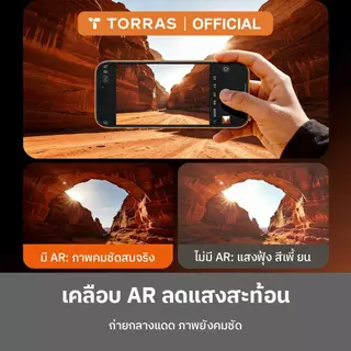 TORRAS ฟิล์มเลนส์กล้อง AR กันแสงสะท้อน สำหรับ iPhone 17 / 17 Pro / 17 Pro Max | แบบชิ้นเดียว ครอบคลุมทั้งชุด