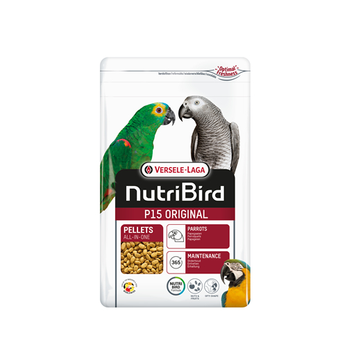 NutriBird P15 original 1kg. (อาหารเม็ดสำเร็จรูป นกปากขอ)