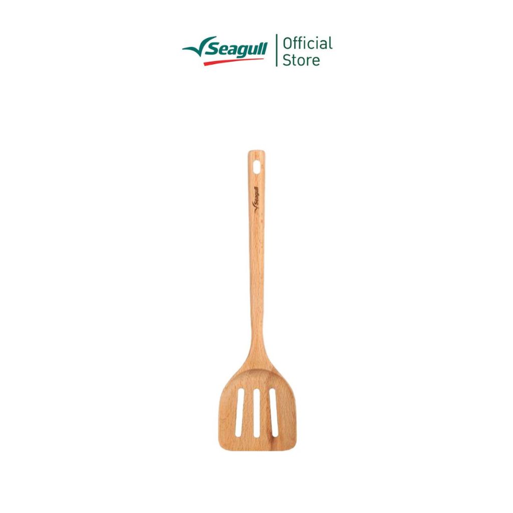 Seagull ตะหลิวกรองยาว ไม้บีช ขนาด 34 ซม. Slotted Turner