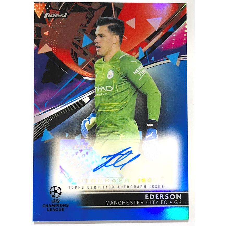 การ์ดฟุตบอลลายเซ็น Ederson /150 จากกล่อง Topps Finest 2021-22 ของแท้ 100%