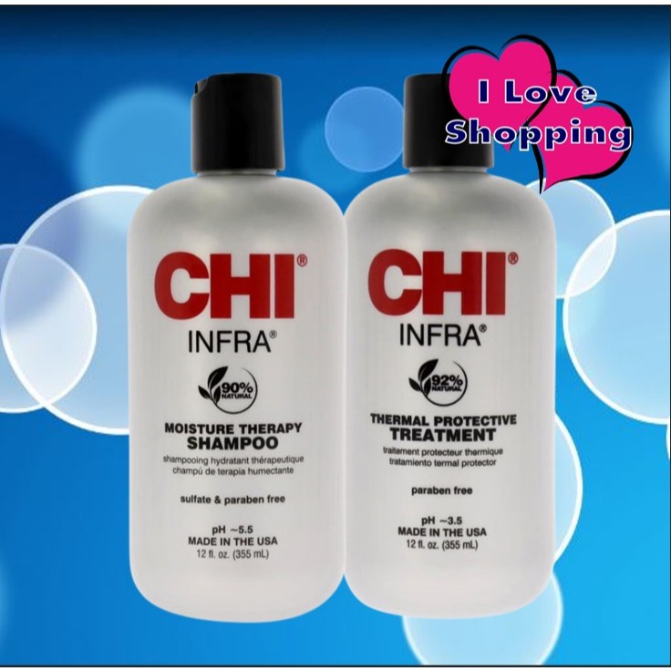 CHI Infra Shampoo/Treatment 355 ml แชมพู ทรีทเม้นท์ สำหรับล๊อคสีผม