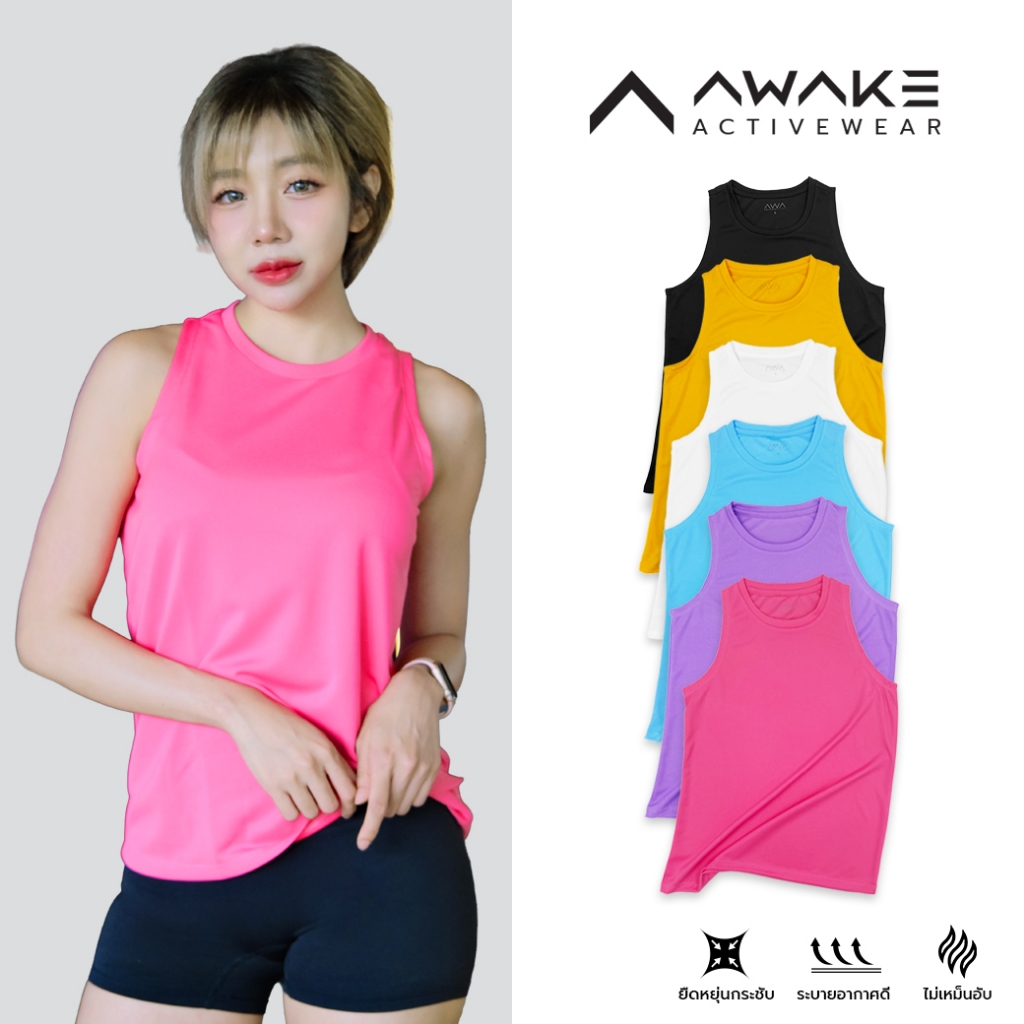 AWAKE เสื้อกล้ามกีฬาสำหรับผู้หญิง TANKTOP