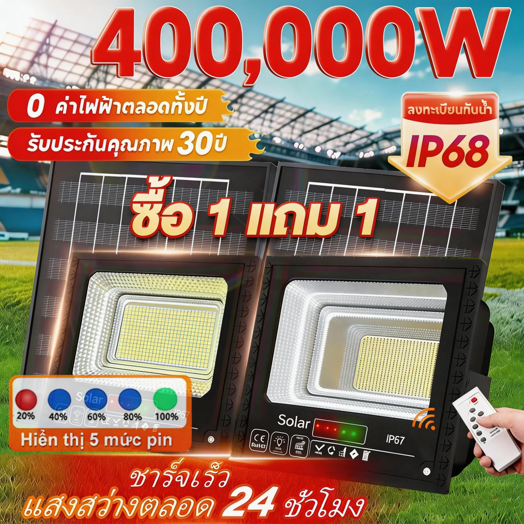 รับประกัน30ปี ไฟโซล่าเซล 5000,000W โซลาร์เซลล์ ไฟโซล่าเซลล์ Solar Light ไฟพลังงานแสงอาทิตย์ ไฟLEDไฟแสงอ แผงโซล่า ไฟโซล่า