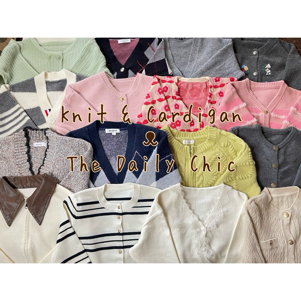 คาดิแกน🧸เสื้อไหมพรมมือสองสไตล์มินิมอล ใส่เที่ยว ใส่ทำงาน ใส่กันหนาว🌷✨