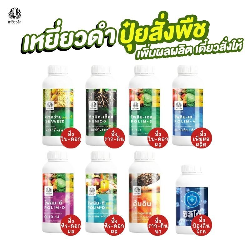 [ปุ๋ยน้ำทางใบ] สั่งพืชได้ดั่งใจต้องการ ปุ๋ย NPK สูตรเสมอ ปุ๋ยน้ำรองเสริม ปุ๋ยแคลเซียมโบรอน ปุ๋ยเหยี่ยวดำ
