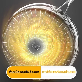 Watsuno.กระทะ/กระทะผัดสแตนเลสหนาพิเศษ ลายรังผึ้ง ผลิตจากสแตนเลส 316 มีลายรังผึ้งสองด้าน ไม่ติดกระทะและทนต่อรอยขีดข่วน