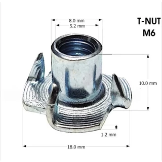 น็อตลำ M6x30mm + แหวนเหล็กสปริง M6 (ชุด 80 ชิ้น) สำหรับเฟอร์นิเจอร์ DIY