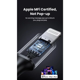 UGREEN MFiตรวจสอบสิทธิ์USB-C Fast charging cable สายชาร์จเร็วนี้ ใช้งานได้ดีiPhone14 13 12 11 8 XR MAX Type-c Data cable