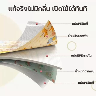 รุ่นใหม่🔥MITUR แผ่นรองคลานพับได้ หนา 2 ซม. พับเก็บง่าย | 5 ฟุต 150x200cm. & 6 ฟุต 180x200cm. ไร้สาร BPA แผ่นรองคลาน