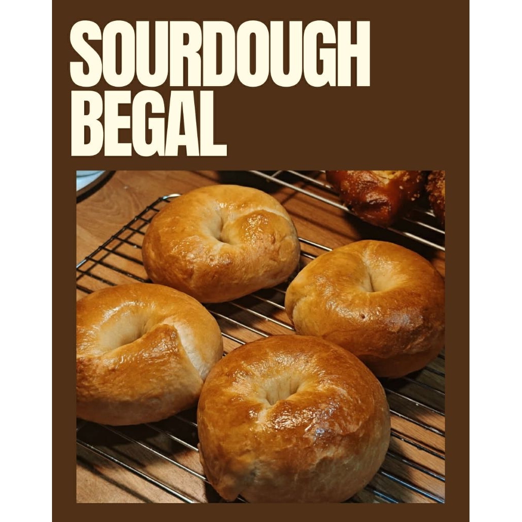 Sourdough bagel ( plain ) เบเกิลยีสต์ธรรมชาติ