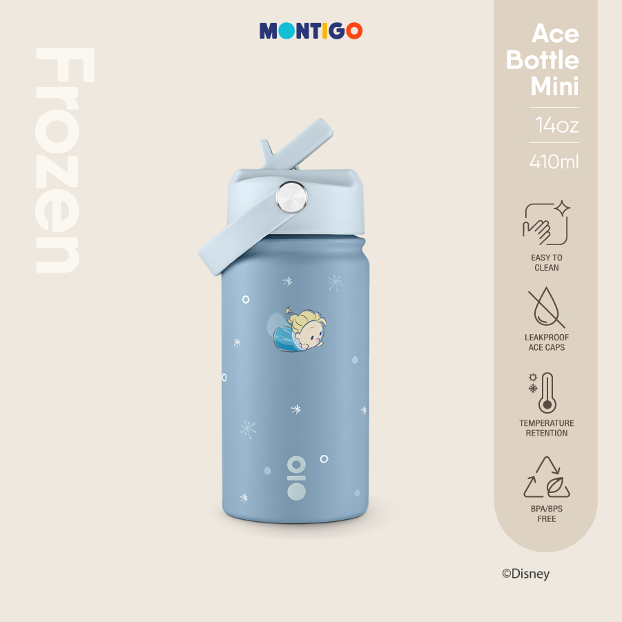 [Montigo Disney] Tsum Tsum Frozen Ace Bottle Mini l Anna and Sven 14oz / 410ml (กระบอกน้ำเก็บความร้อน-เย็น)