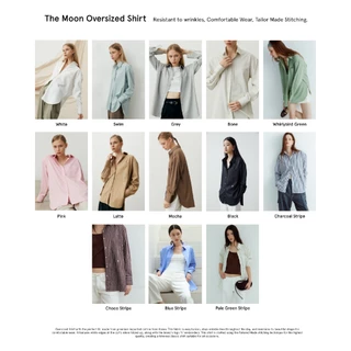 (สินค้าพร้อมส่ง) Hounddown - The Moon Oversized Shirt /Wrinkle free รีดง่าย ยับยาก