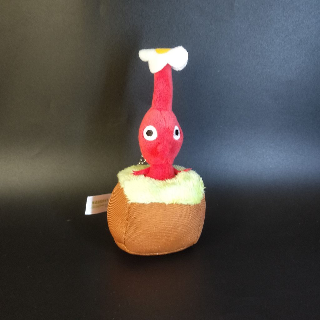 ตุ๊กตาพวงกุญแจ Pikmin (พิกมินสีแดง) ในกระถาง นุ่มนิ่ม งานลิขสิทธิ์ Nintendo แท้ JP ขนาด 5.5 นิ้ว